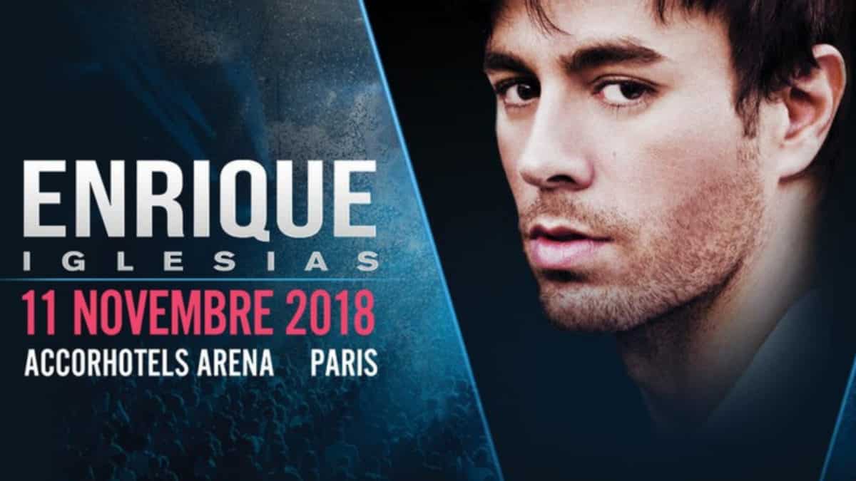 Enrique Iglesias en concert, à l’AccorHotels Arena Paris