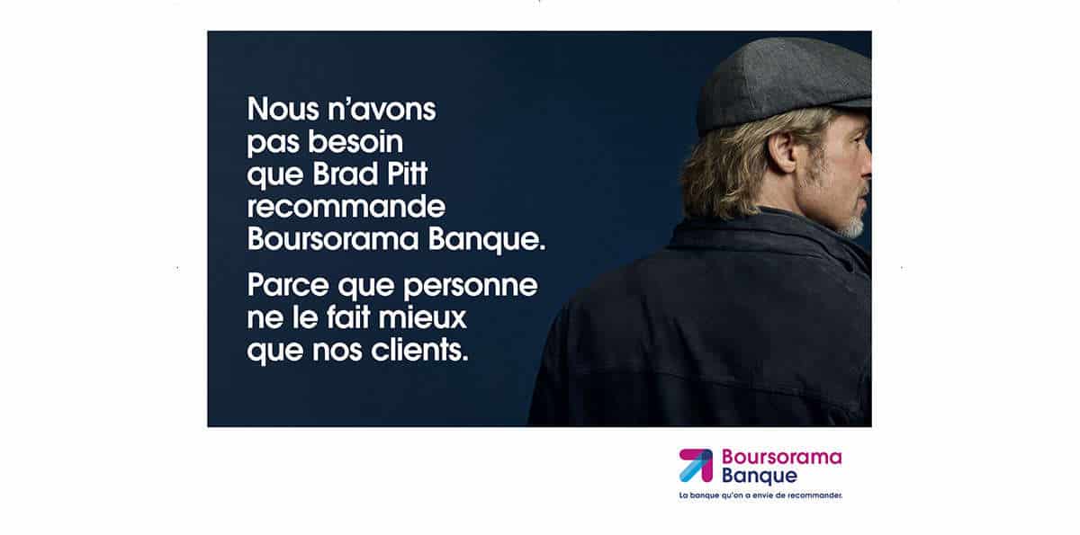 Brad Pitt, nouvelle égérie de Boursorama Banque