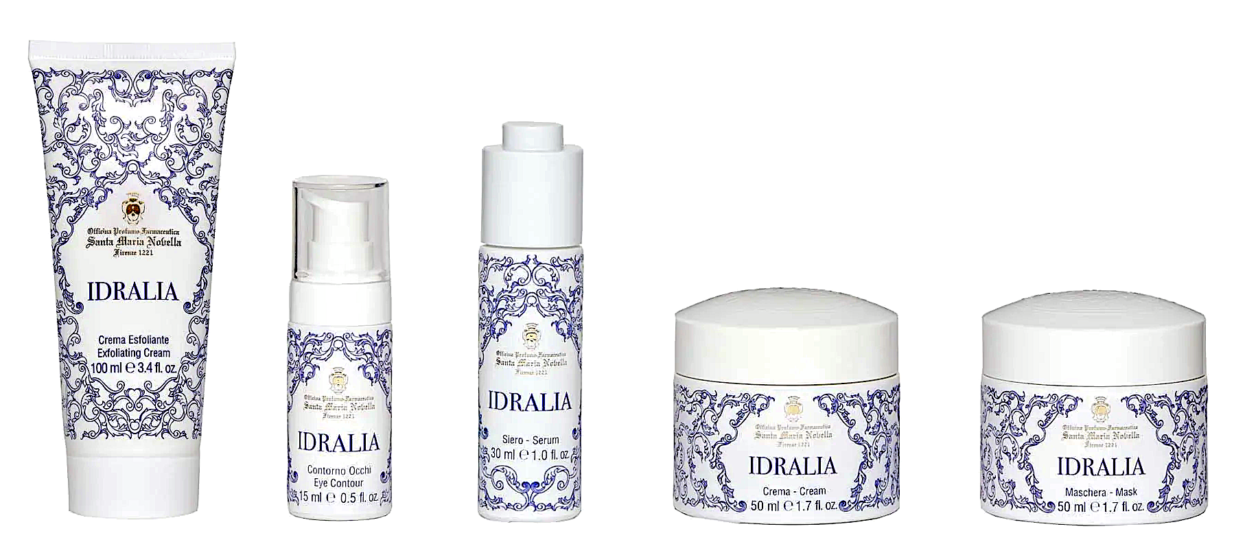 Idralia gamme cosmétique de 5 produits SANTA MARIA Novella