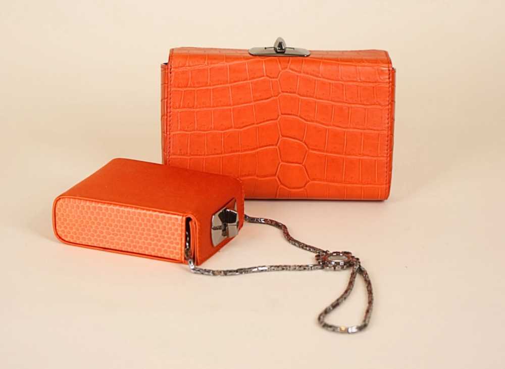 maroquinerie de luxe sac orange 