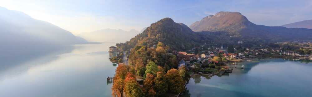 soleil automnal   lac d'Annecy