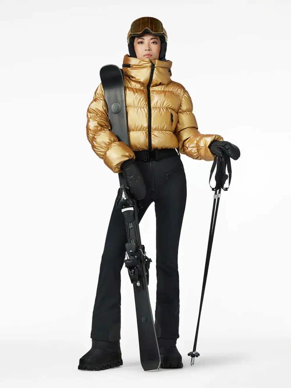 Skier chic combinaison dorée