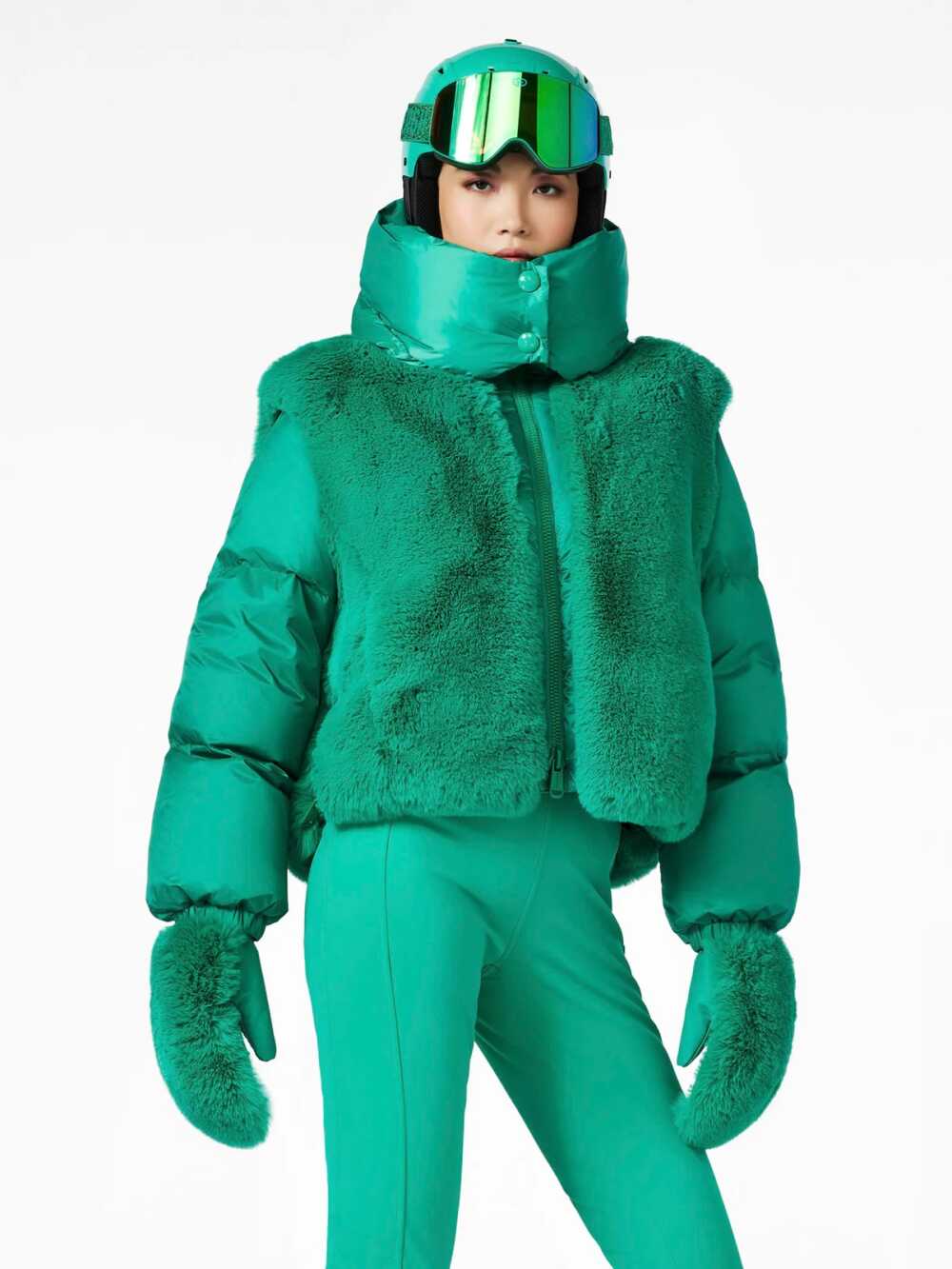 Skier chic combinaison verte