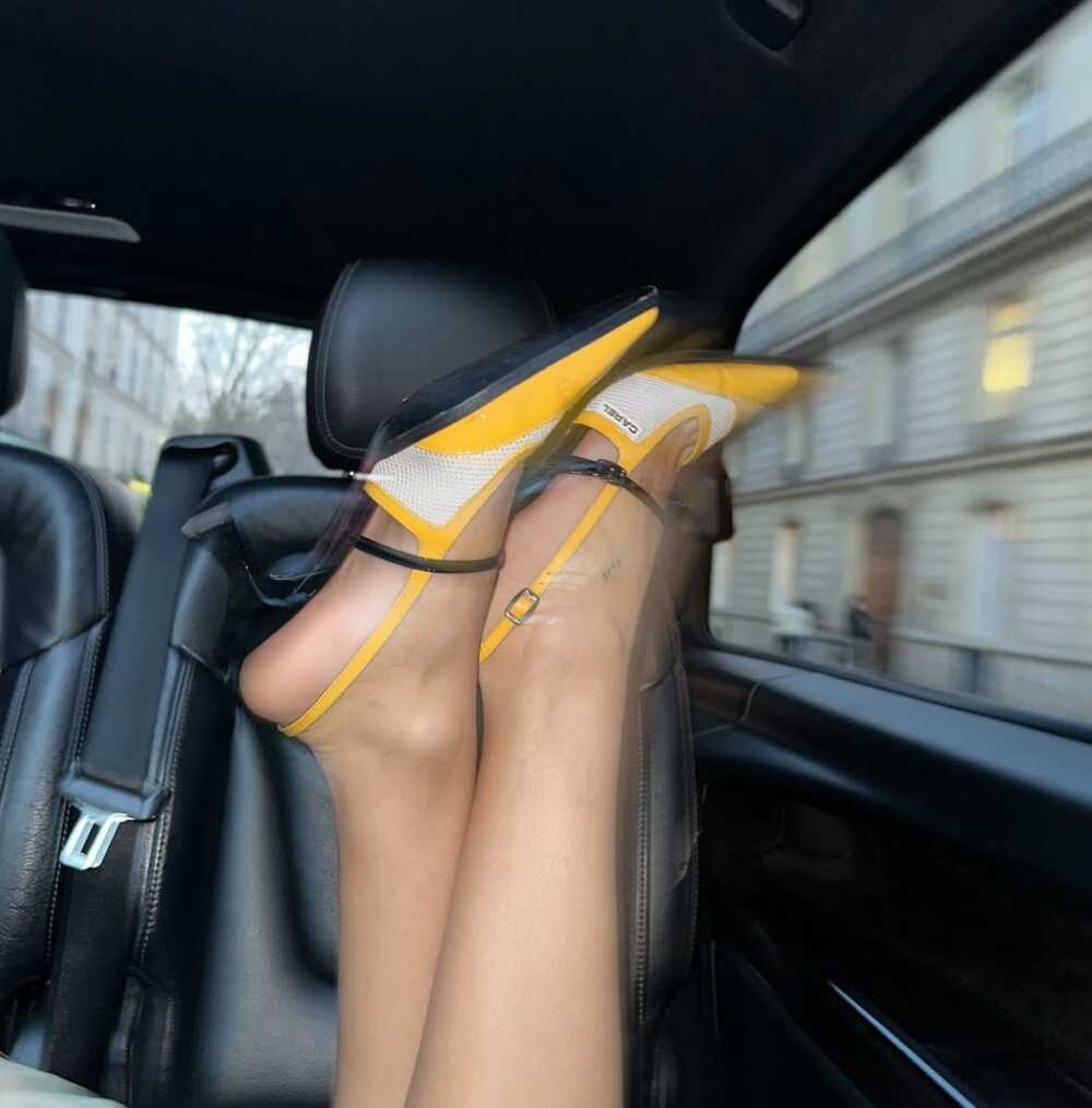 Slingbacks-jaune