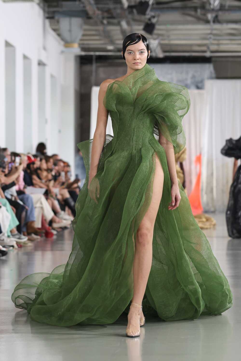 Robe verte Lever Couture