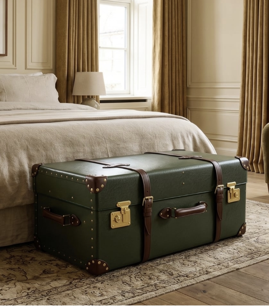 Steamer Home Trunk, malle verte