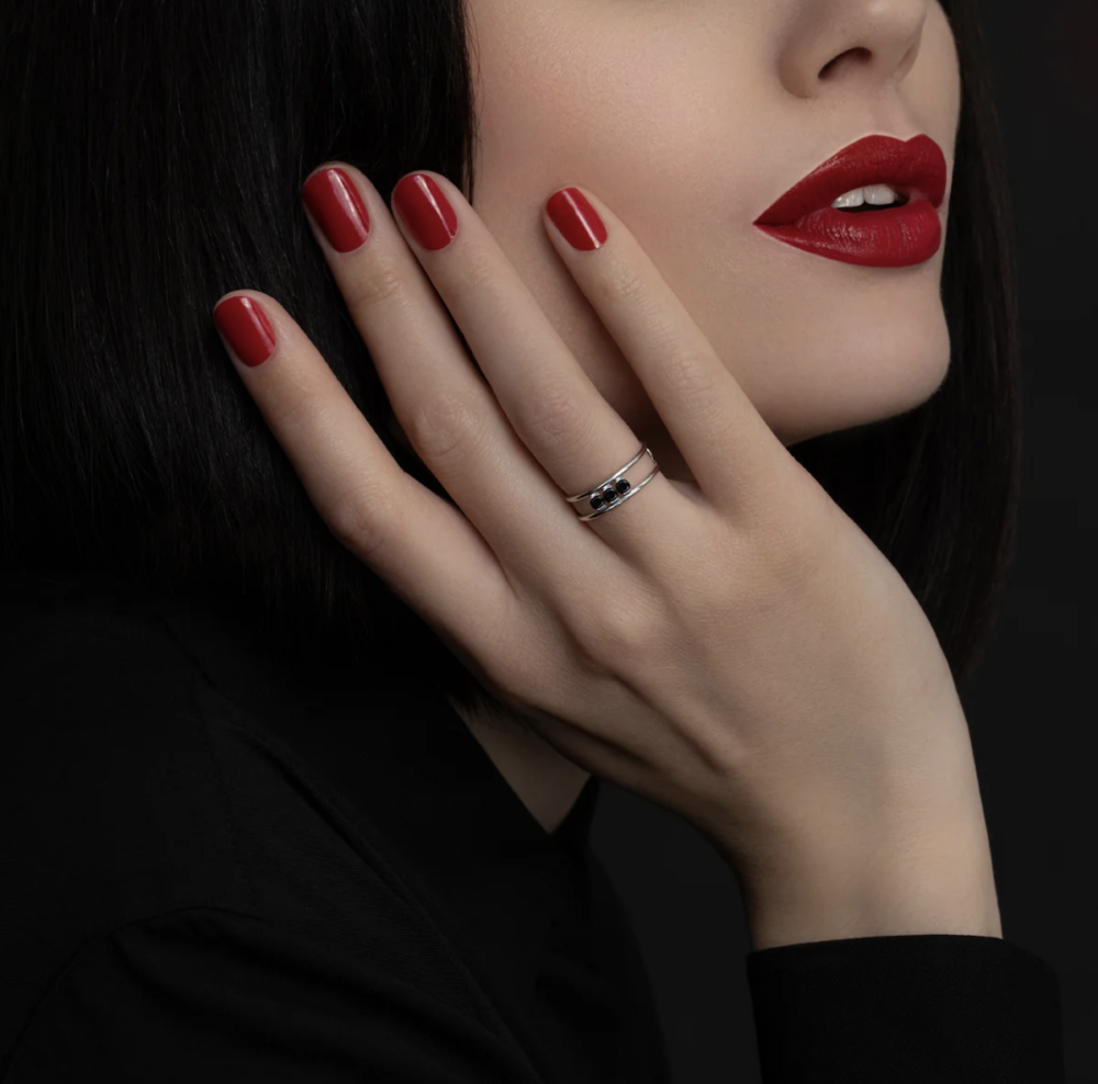 Bague 2 diamants Black Hula Hoop